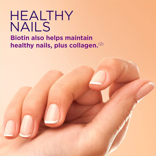 Nature'S Bounty Hair, Skin & Nails with Biotin and Collagen, Citrus-Flavored Gummies Vitamin Supplement, Supports Hair, Skin, and Nail Health for Women, 2500 Mcg, 80 Count
