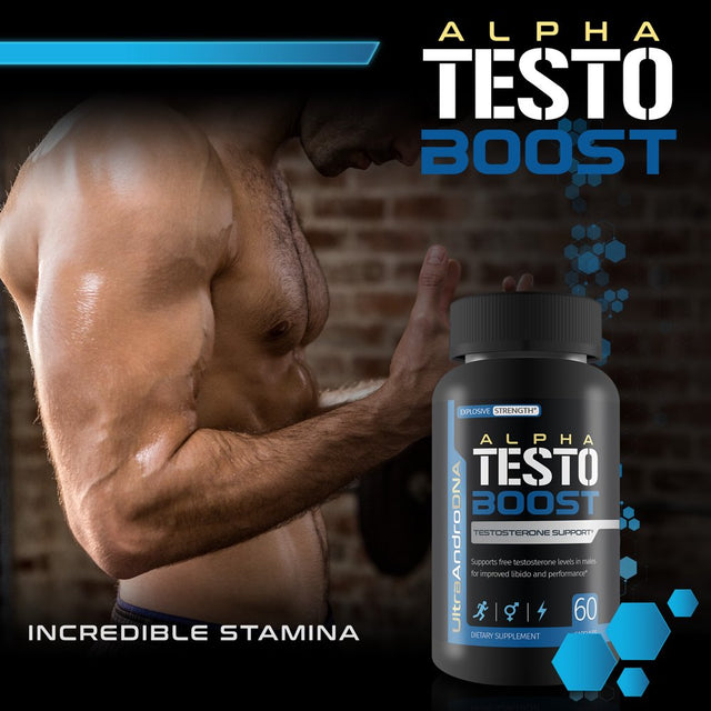 Alpha Testo Boost - Ultra Andro Dna Testosterone Support - Natural Testosterone Booster for Men - Feel Alpha Power and Youth with This Powerful Male Formula
