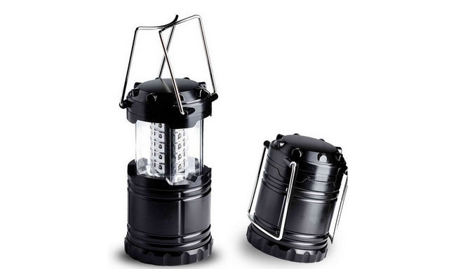 LED Collapsible Military Tac Lantern, Outdoor Rechargeable LED Flashlight Ultra Bright Collapsible Hand Lamp - Perfect Outdoor Survival Lamp (1Pc Set) (Black)
