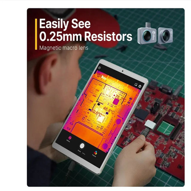 P2 Pro Infiray Xinfrared Thermal IR Camera Imager Night Vision Infrared Imaging for Type C Phones with Handle Holder for Iphone Ios