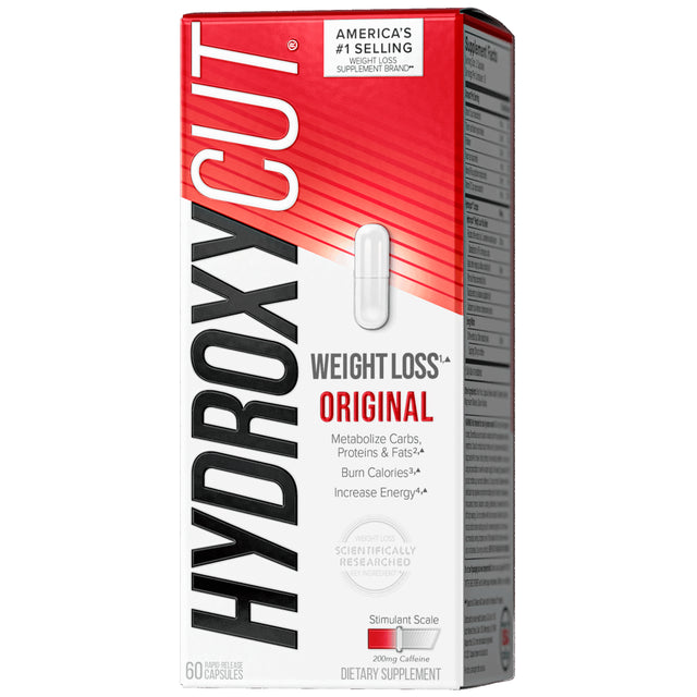 Hydroxycut Original Weight Loss Supplement Pills with Apple Cider Vinegar, 200 Mg Caffeine, 60 Ct