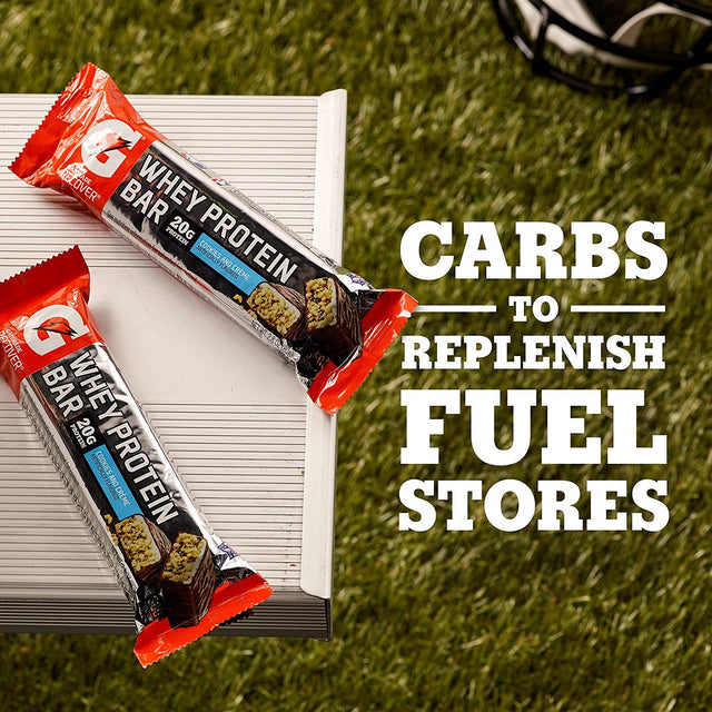 Gatorade Whey Protein Recover Bars, Cookies & Crème, 2.8 Ounce Bars (12 Count)