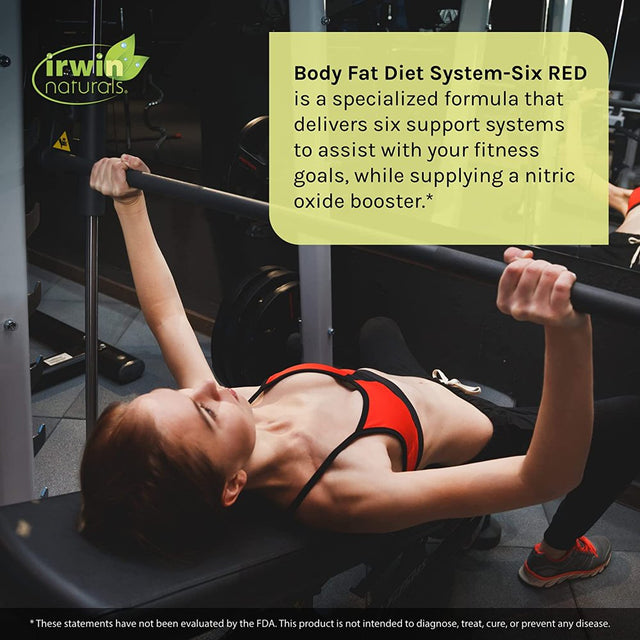 Irwin Naturals Body Fat Diet System Six Red 72Ct with Pill Case