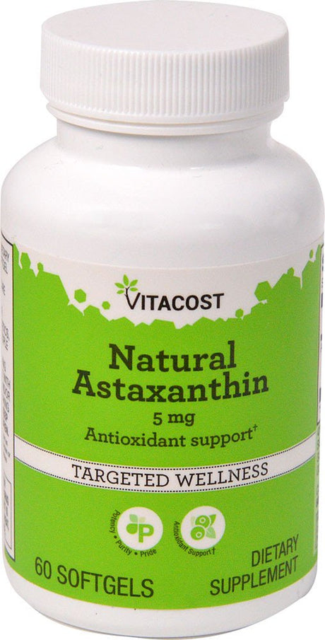 Natural Astaxanthin -- 5 Mg - 60 Softgels