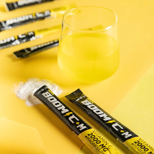 Kool Boom C + M - Vitamina C 2,000 Mg Más Magnesio - 30 Stick Packets (.25 Oz - 7G)