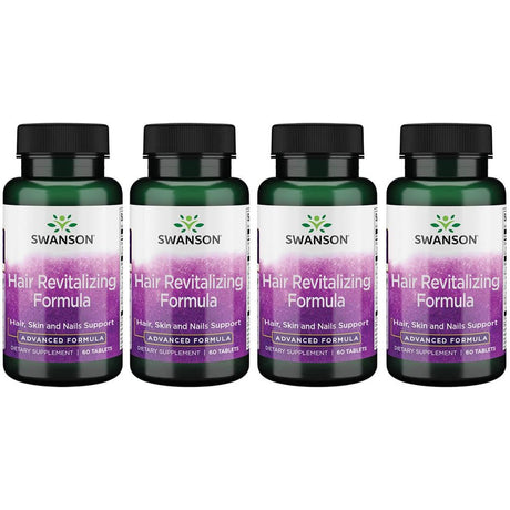 Swanson Hair Revitalizing Formula - Advanced Formula 60 Tabs 4 Pack