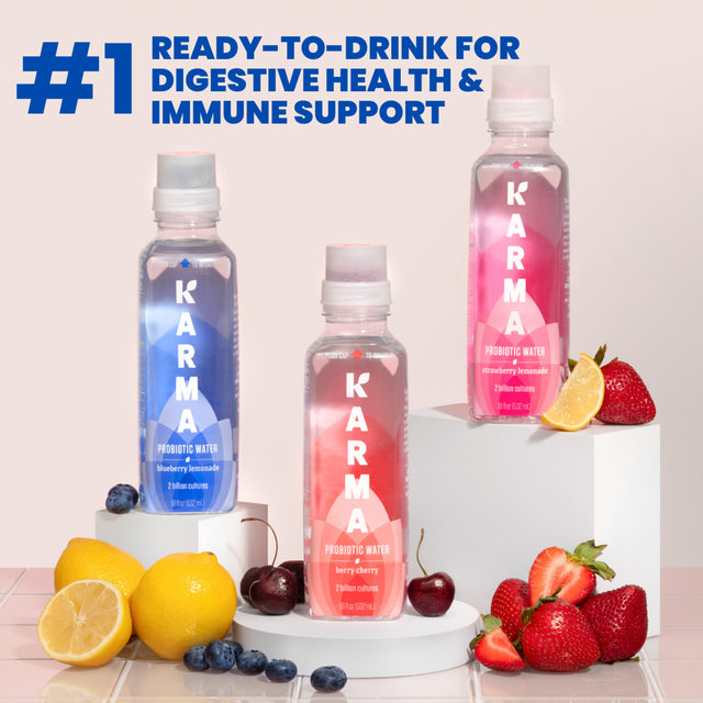 Karma Probiotic Water, Blueberry Lemonade, 18 Fl. Oz., 1 Count Bottle