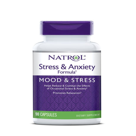 Natrol Stress & Anxiety Formula, Mood and Stress, 90 Capsules