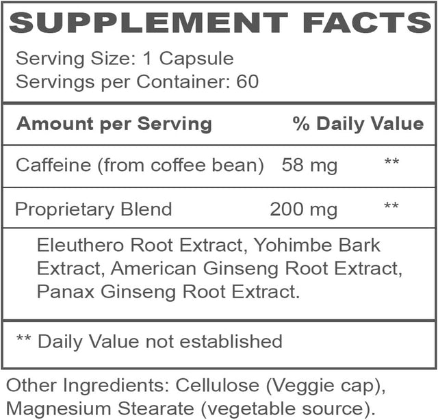 Extreme Energy - Maximum Strength Energy Pills for Fatigue, Motivation, Focus, Alertness - Natural Energy Supplements for Women & Men (60 Caps)