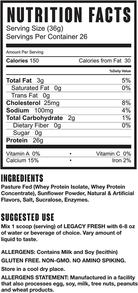 Fresh I <3 Chocolate 2Lb |100% Pasture Fed Premium Whey Protein