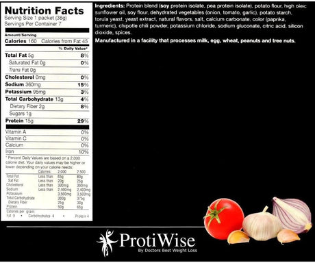 Protiwise - High Protein Diet | Chipotle BBQ Zippers | Low Calorie, Low Fat, Low Sugar (7/Box)