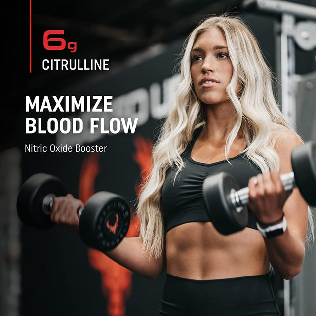 Bucked up Pre Workout 6 Grams Citrulline, 2 Grams Beta Alanine, and 3 Other Registered Trademarked Ingredients (Blue Raz)