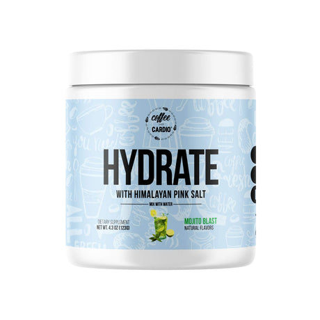 Hydrate Powder Mojito Blast Coffeeovercardio (30 Servings) - Hydration Supplement, Electrolyte Powder, Sugar Free, Keto Friendly, with Pink Himalayan Salt and Cocoganic Coconut Water