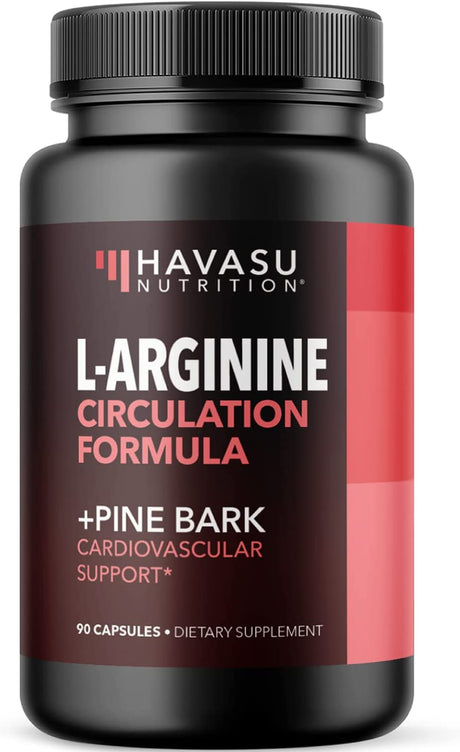 L Arginine French Pine Bark | 1,800Mg L Arginine Pills for Men to Boost Circulation | Nitric Oxide Precursor for Powerful Blood Flow | Potent Dosage 30 Day Supply | 90 NO L-Arginine Capsules