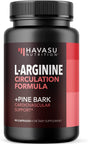 L Arginine French Pine Bark | 1,800Mg L Arginine Pills for Men to Boost Circulation | Nitric Oxide Precursor for Powerful Blood Flow | Potent Dosage 30 Day Supply | 90 NO L-Arginine Capsules