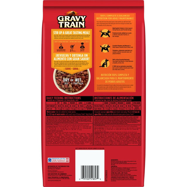 Gravy Train Beefy Classic Dry Dog Food, 3.5-Pound Bag