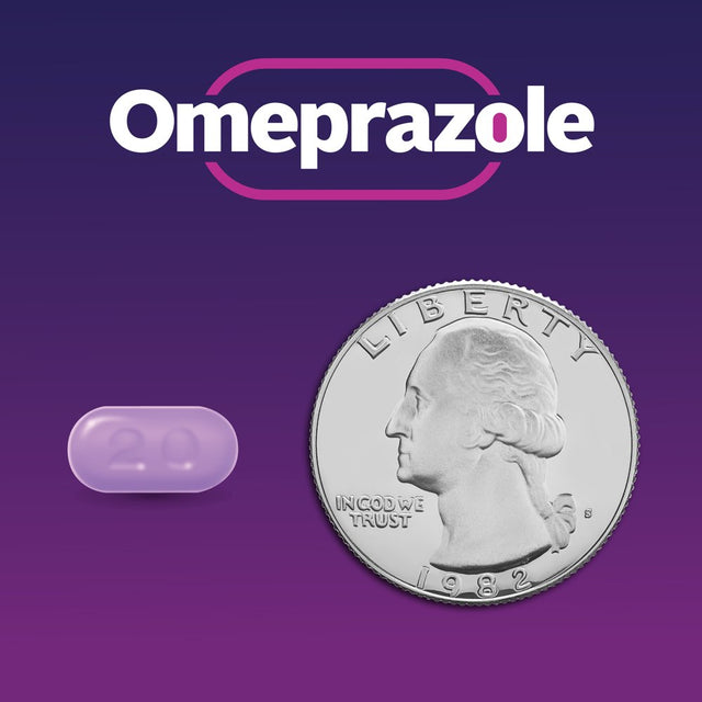 Equate Omeprazole Delayed Release Coated Tablets 20 Mg, Wildberry Mint, 14 Count