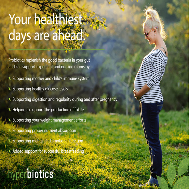 Hyperbiotics Pro-Moms for Expecting & Nursing Women with Kiwifruit - 30 Tablets