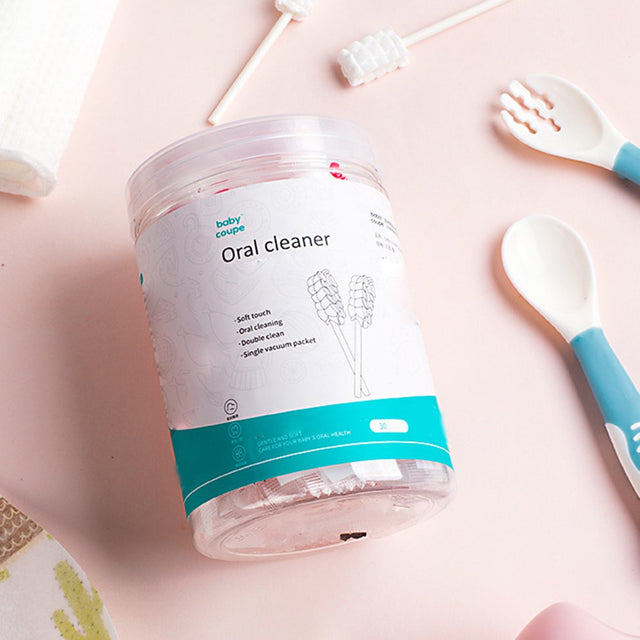 Hariumiu Baby Tongue Cleaner, Newborn Baby Toothbrush, 30PCS Disposable Infant Toothbrush Clean Baby Mouth,Gauze Gum Cleaner Toothbrush Baby Oral Cleaning Stick Dental Care for 0-36 Month Baby