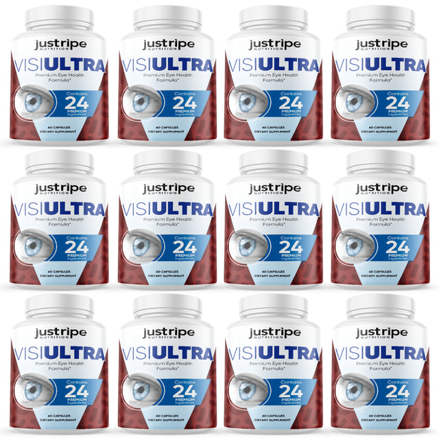 12 Pack Visiultra Premium Eye Health Supplement Supports Healthy Vision- 60 Caps