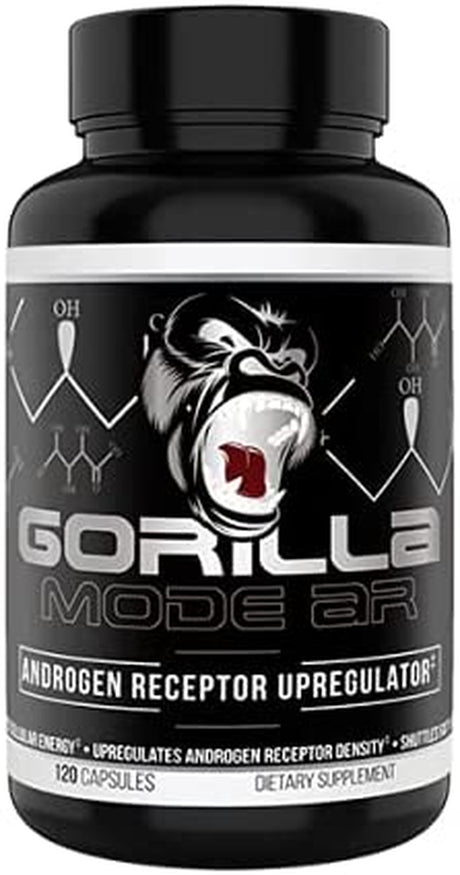 Gorilla Mode AR Carnitine 750Mg Capsules – Androgen Receptor Upregulator/Boosts Cellular Energy, Upregulates Androgen Receptor Density/Shuttles Fatty Acids (120 Capsules)