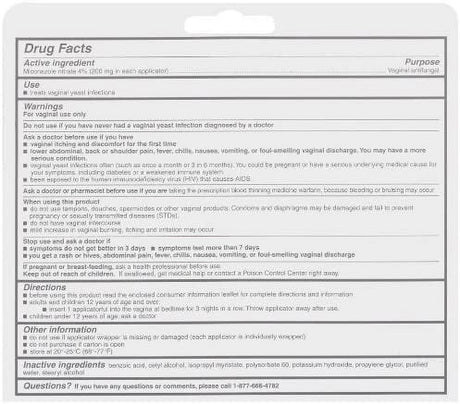 Monistat 3 Vaginal Antifungal Cream, Prefilled Applicators - 3 Ea, 2 Pack