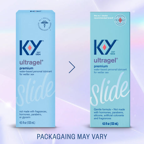 K-Y Ultragel Lube, Personal Lubricant, Water-Based Formula, Safe to Use with Silicone Toys, for Men, Women and Couples, 4.5 FL OZ