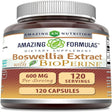 Amazing Formulas Boswellia Extract with Bioperine 600Mg 120 Capsules Supplement