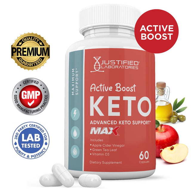 Active Boost Keto ACV MAX Pills 1675Mg Alternative to Gummies Dietary Supplement 60 Capsules