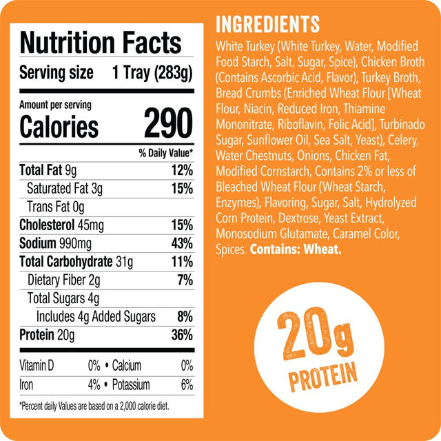 HORMEL COMPLEATS Turkey & Dressing, Shelf Stable, 10 Oz Plastic Tray