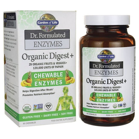 Garden of Life Dr. Formulated Enzymes Organic Digest + 90 Chewable Tablet