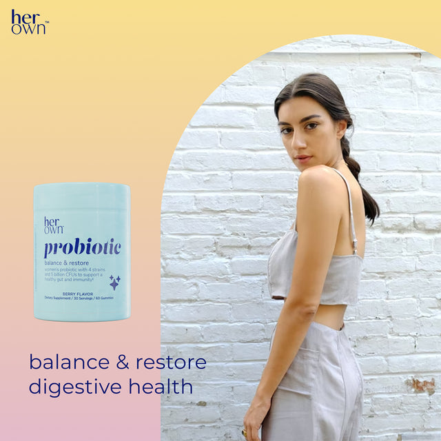 Her Own Probiotic Gummies, Natural Berry Flavor, 60 Ct