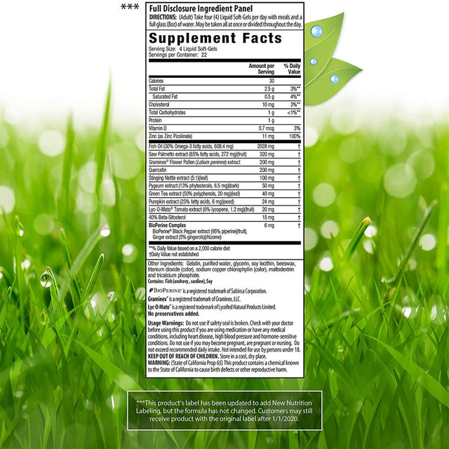 Irwin Naturals Prosta-Strong - Prostate Health Support with Saw Palmetto, Lycopene, Pumpkin Seed & More - 90 Liquid Softgels (Pack of 2)