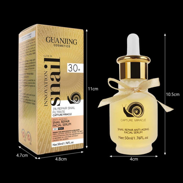 Golden Snail Essence Original Liquid, CE Ferulic Acid Provides Potent anti Aging, anti Wrinkle Korean Beauty 1Oz