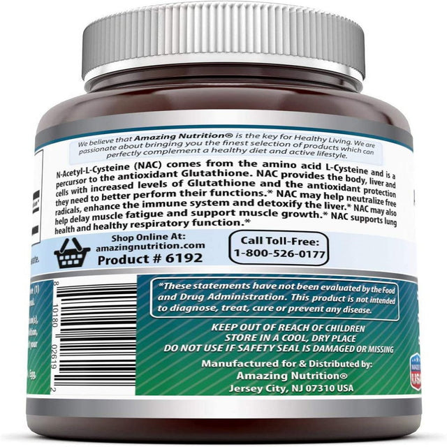 Amazing Formulas NAC (N-Acetyl Cysteine) - 600Mg 250 Capsules - Pack of 3