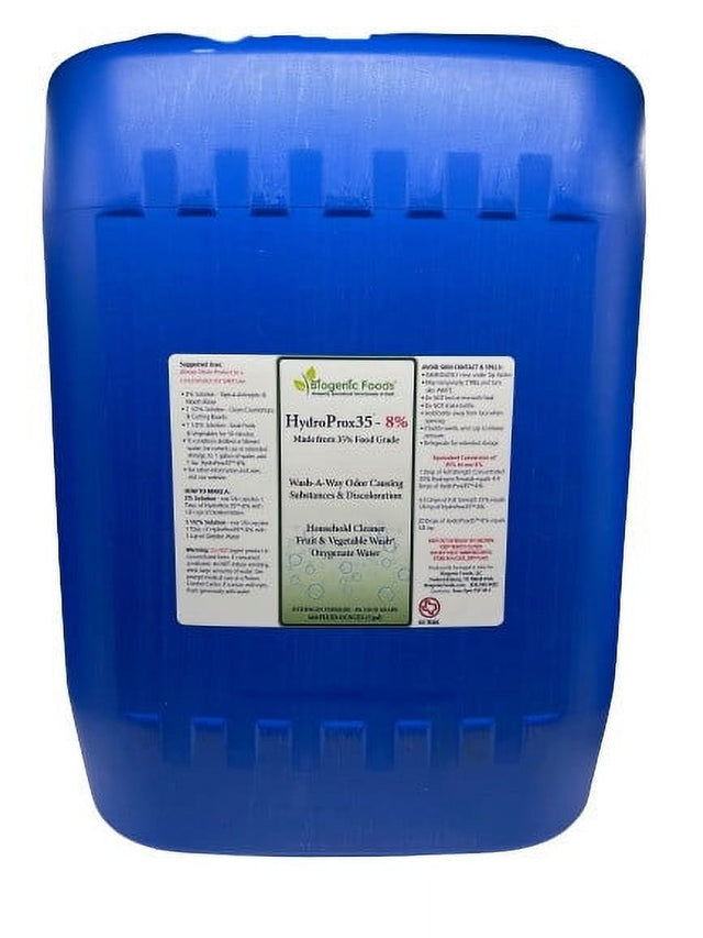 Hydroprox 35 - Pure 35% Food Grade Hydrogen Peroxide (Diluted to 8% for Un-Restricted Shipping)