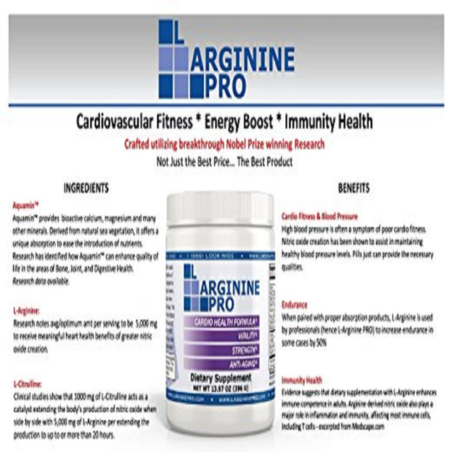 L-Arginine Pro Powder - 5500Mg L-Arginine, 1100Mg L-Citrulline Cardio Health (Citrus Orange, 1 Bag (30 Packets)