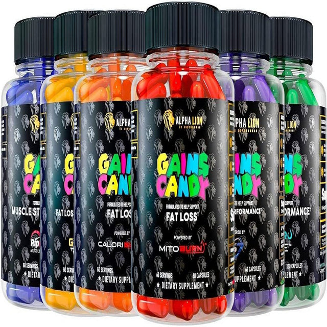 Alpha Lion Gains Candy, Upgrade Workout Performance & Endurance, 60 Capsules DHB Berberine - Glucovantage