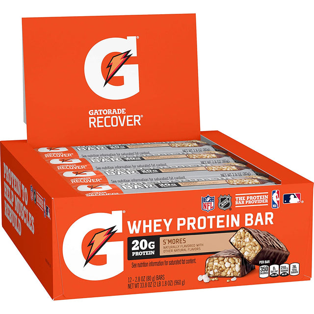 Gatorade Whey Protein Bars Variety Pack, 18 Count, 2.8 Ounce Bars