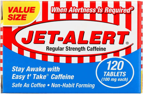 Jet-Alert 100 MG Each Caffeine Tab 120 Count (Pack of 4)
