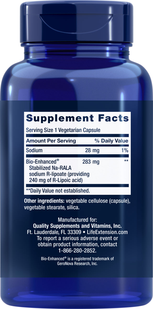 Life Extension Super R Lipoic Acid 240 Mg, 90 Capsules