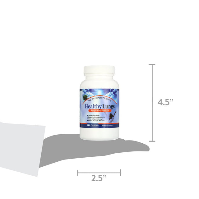 Healthy Lungs 120 Capsules - a All Natural Lung Health Supplement That Quickly Reduces Mucus and Phlegm, Congestion While Improve Breathing, Cleanse, Detox and Reducing Coughing. Made in the USA