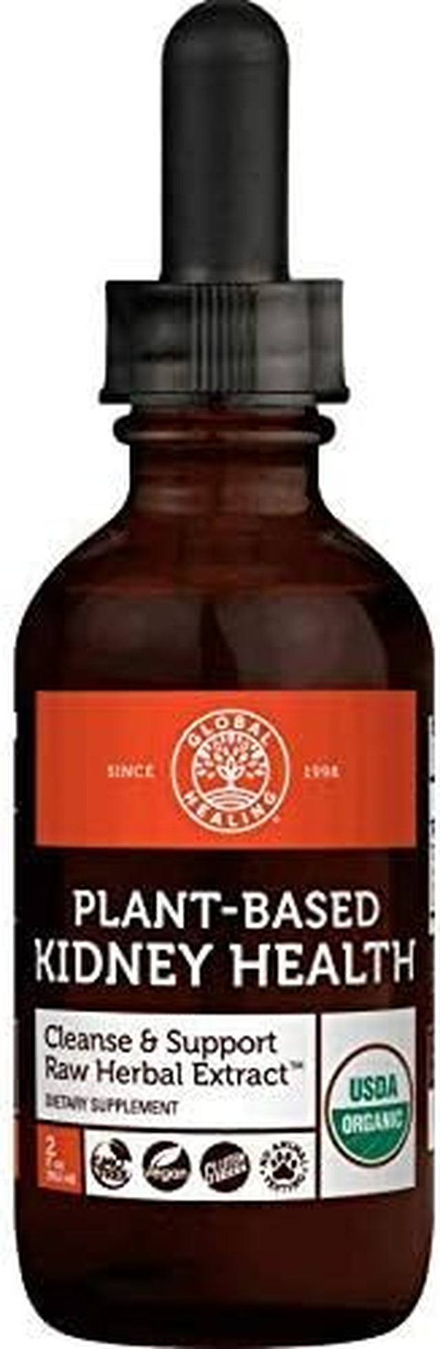 Global Healing Center Liver & Kidney Health Kit - Liquid Supplement Drops Support Liver and Gallbladder Detox & Function and Organic Kidney Cleanse & Urinary Health for Bladder - 2 Fl Oz Each