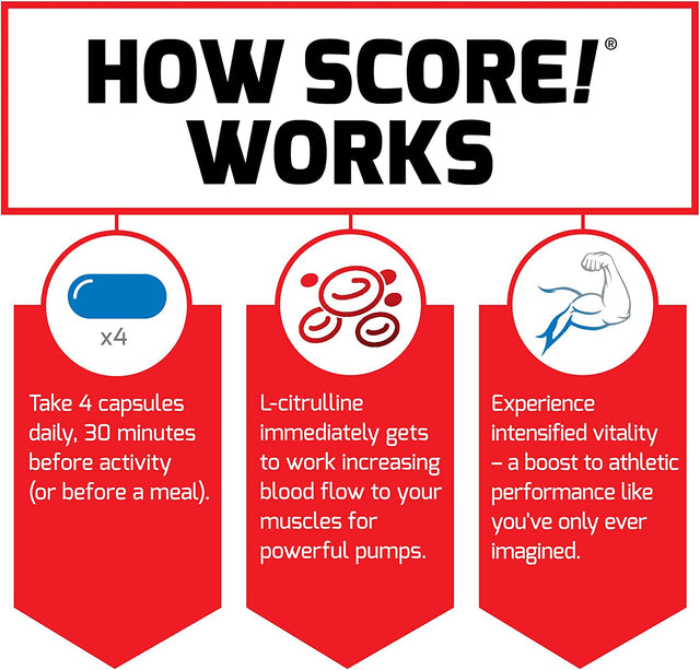 Force Factor Score!, Nitric Oxide Supplement for Men, Nitric Oxide Booster with L-Citrulline and Tribulus Terrestris to Improve Blood Flow and Enhance Performance, 76 Count (Pack of 3)