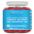 Kids Melatonin Gummies, Kids Sleep Gummies, Ages 4+, Safe, Drug-Free & Effective Natural Sleep Aid Childrens Melatonin 1Mg, Strawberry, 60 Gummies - Ruwaa Nutrition Yummy Nitenite