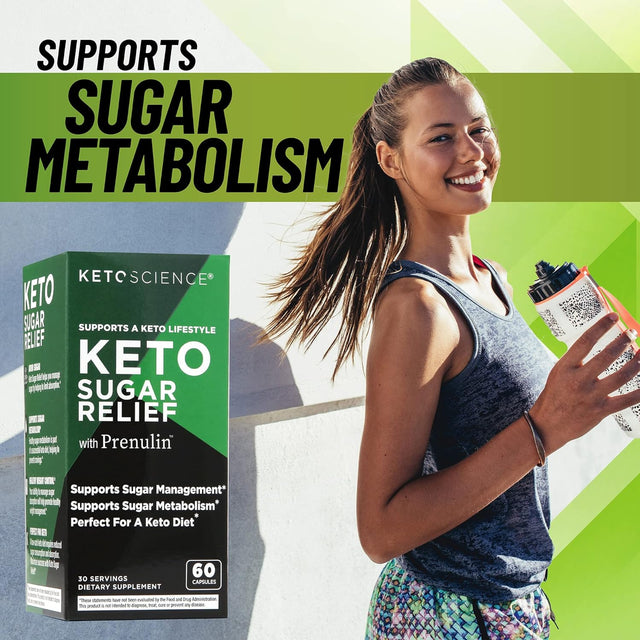 Keto Science Keto Sugar Relief, Supports Sugar Management, Promotes Sugar Metabolism, Perfect for Keto, 30 Servings, Green