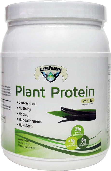 Plant Protein (Premium Blend) - No Soy, Hypoallergenic, No Grit (Featuring Omega 3 Rich Sacha Inchi and Chia) - 1.1 Lb (510G) - Chocolate
