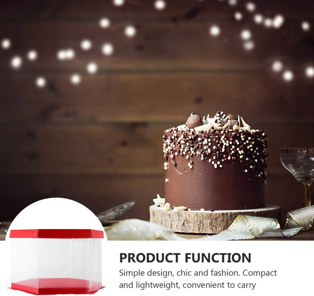 Hemoton 1 Pc Cake Box Birthday Cake Container Cake Packaging Supplies Cake Display Holder Party Cake Container Candy Containers for Gifts Muffin Clear Storage Box Baby Plastic Earth Tones