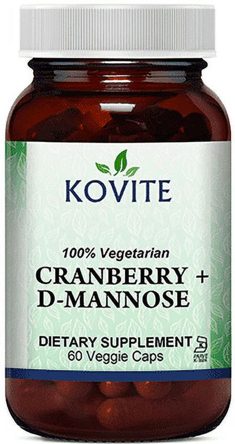 Kovite Kosher Cranberry + D-Mannose - 60 Vegetable Capsules