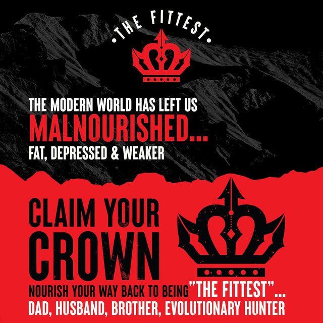 King — Supports Manhood, Alpha Virility, Testosterone and “Top King” Status… Loaded W/Testicle, Liver, Bone Marrow and Heart… “Strength Makes All Other Values Possible” | the Fittest